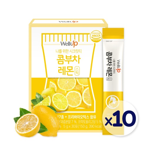 로엘 콤부차 레몬 분말 스틱 (5g x 30포) 10박스