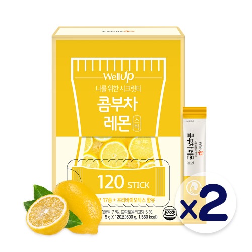 로엘 콤부차 레몬 분말 스틱(5g x 120포) 2박스